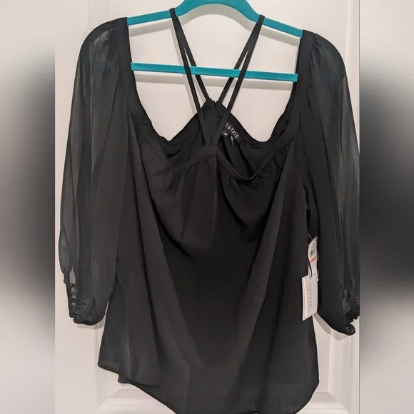 1.State Plus Size Black Women's Top - Picture 5 of 7